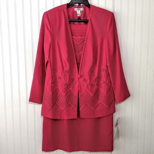 Brand NEW skirt suit beaded church wedding